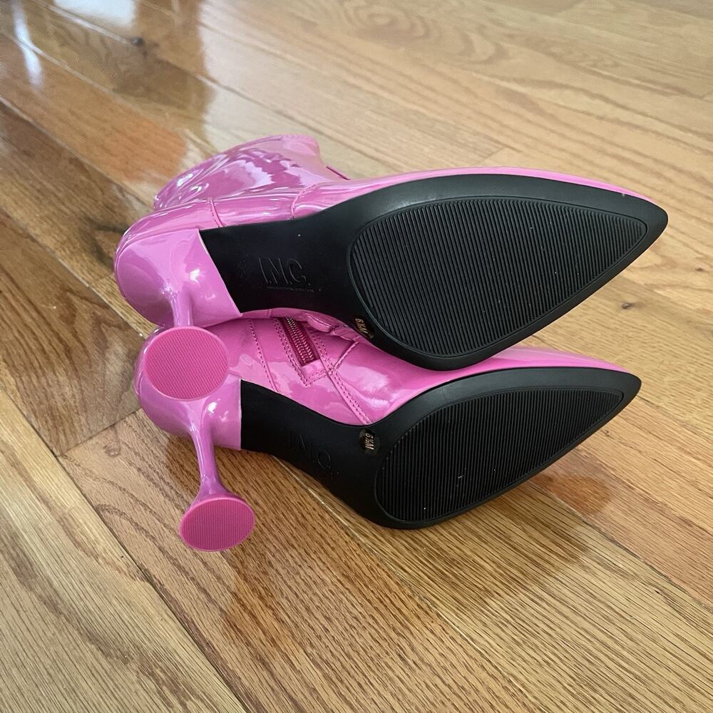 INC International Concepts Ibrina Stretch Booties Hot Pink Womens 6.5 Medium - Picture 5 of 8